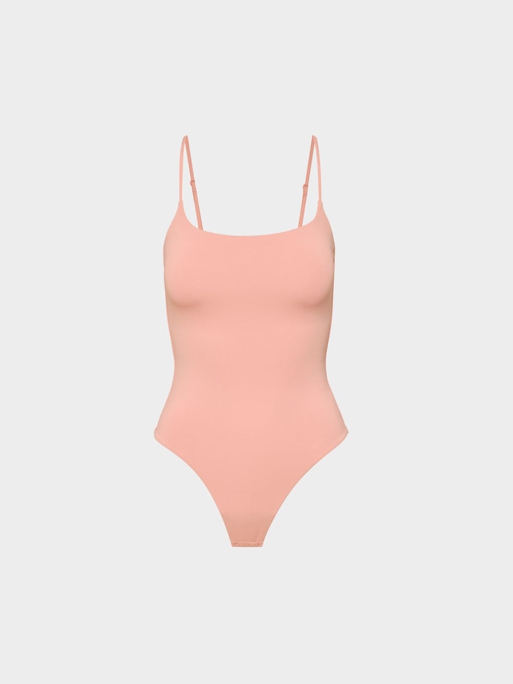 Aritzia Ribbed Spaghetti-Strap Bodysuit in Coral